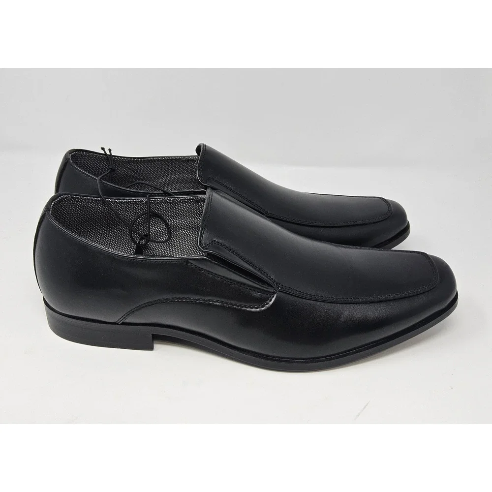 Perry Ellis Loafers Dress Shoes Mens 11 Wide Bicycle Toe Black Portfolio Slip On